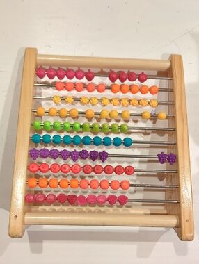 b Toys Wooden Multicolor Counting Abacus for Kids Learning